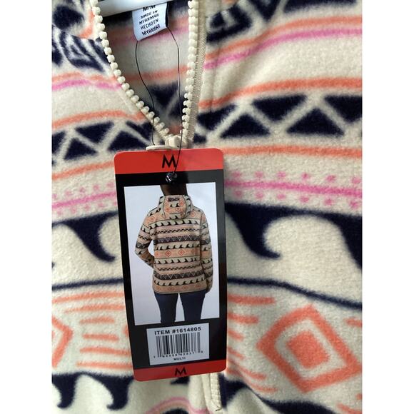 NWT O'Neill Aztec Fleece Half Zip Pullover Super‎ Soft Polar Hoodie Medium - Picture 5 of 11